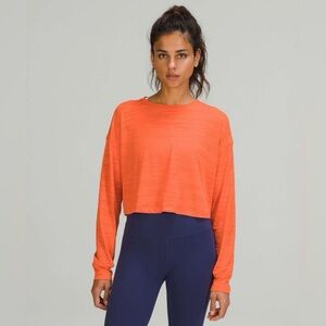 Lululemon Athletica Vibrant Orange Long Sleeve Top